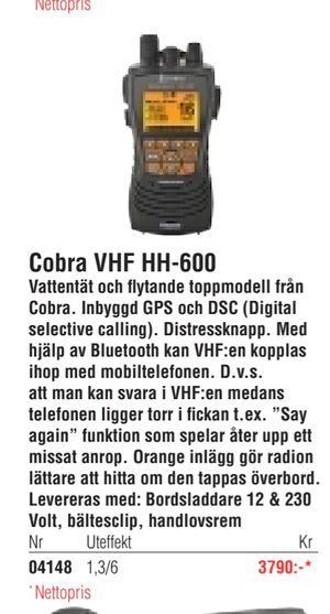 Cobra VHF HH-600