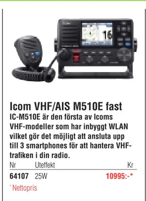 Icom VHF/AIS M510E fast