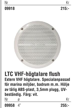 LTC VHF-högtalare flush