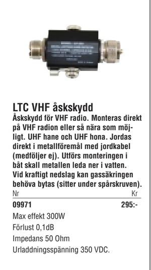 LTC VHF åskskydd
