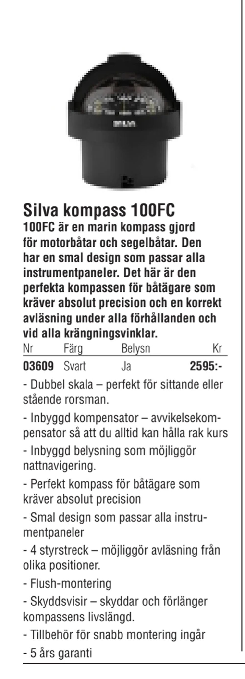 Erbjudanden på Silva kompass 100FC från Erlandsons Brygga för 2 595 kr