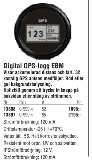 Digital GPS-logg EBM
