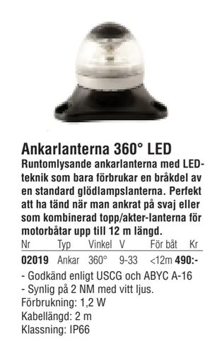 Ankarlanterna 360° LED