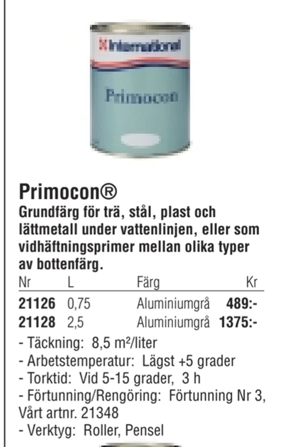 Erbjudanden på Primocon® från Erlandsons Brygga för 489 kr