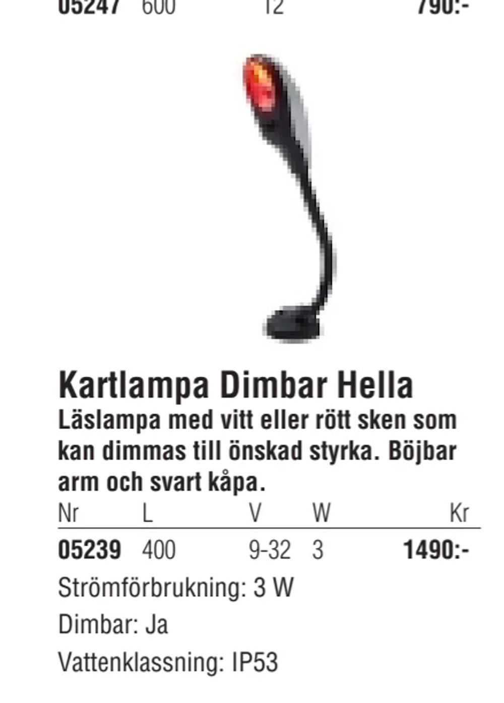 Erbjudanden på Kartlampa Dimbar Hella från Erlandsons Brygga för 1 490 kr