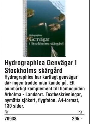 Hydrographica Genvägar i Stockholms skärgård