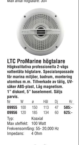 LTC ProMarine högtalare