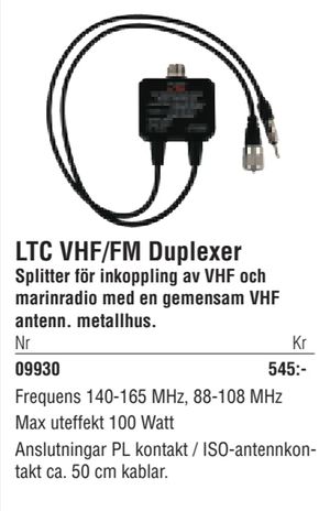 LTC VHF/FM Duplexer