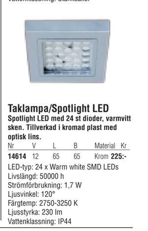 Taklampa/Spotlight LED