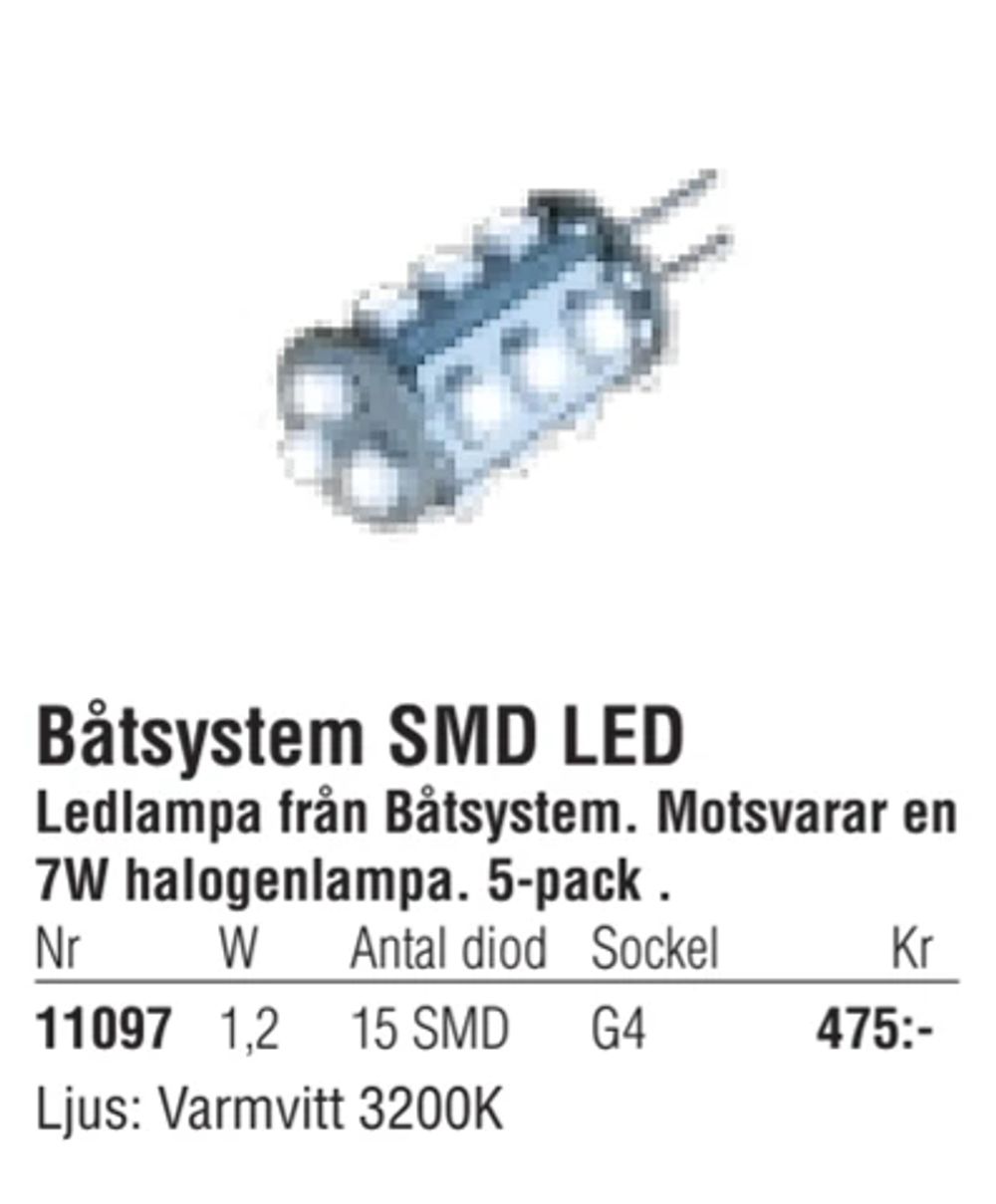 Erbjudanden på Båtsystem SMD LED från Erlandsons Brygga för 475 kr