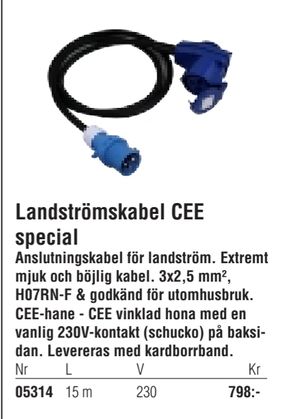 Landströmskabel CEE special