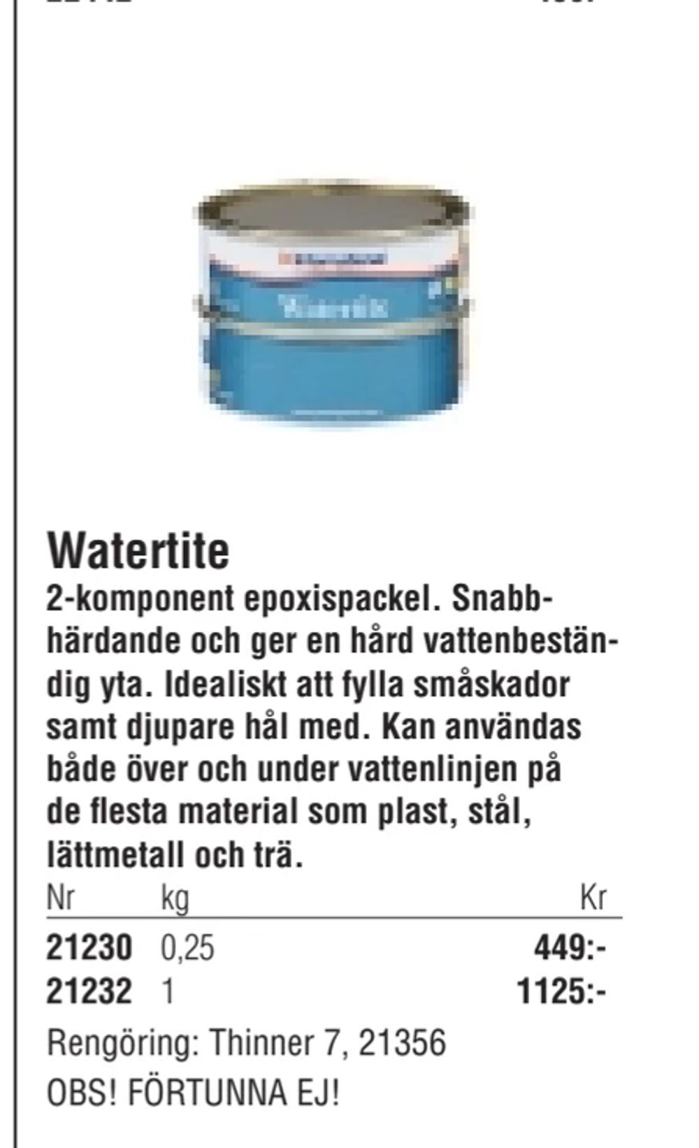 Erbjudanden på Watertite från Erlandsons Brygga för 449 kr