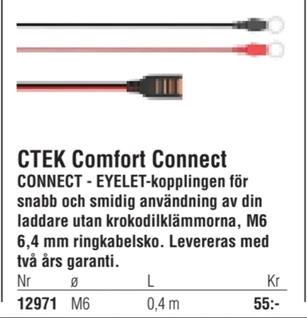 Erbjudanden på CTEK Comfort Connect från Erlandsons Brygga för 55 kr