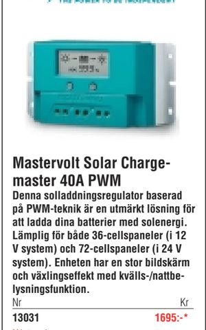 Mastervolt Solar Chargemaster 40A PWM