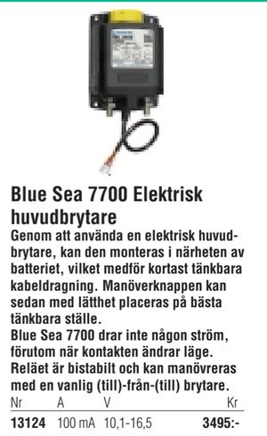 Blue Sea 7700 Elektrisk huvudbrytare