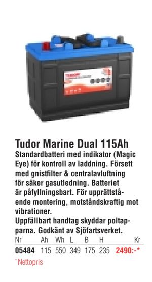 Tudor Marine Dual 115Ah