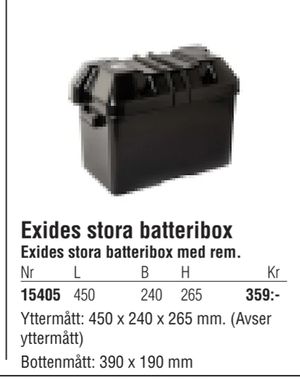 Exides stora batteribox