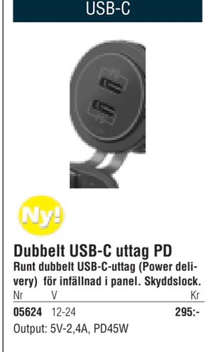Dubbelt USB-C uttag PD