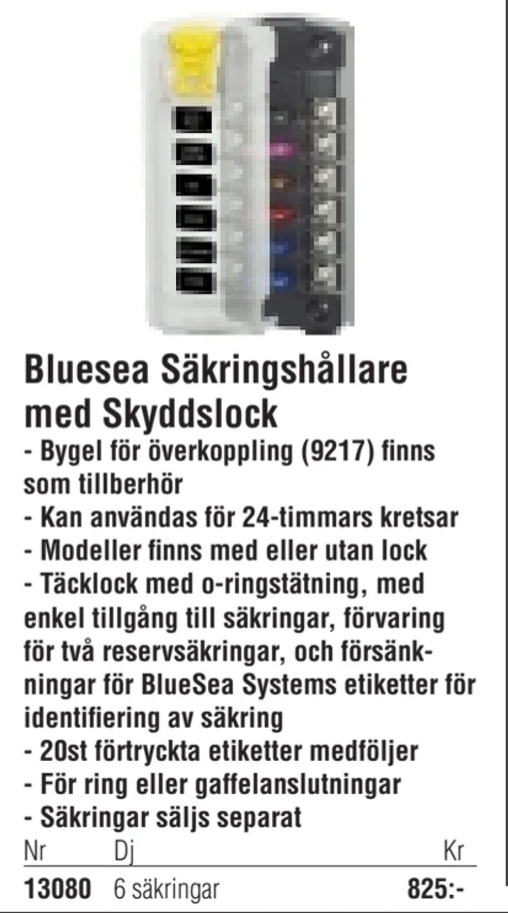 Erbjudanden på Bluesea Säkringshållare med Skyddslock från Erlandsons Brygga för 825 kr
