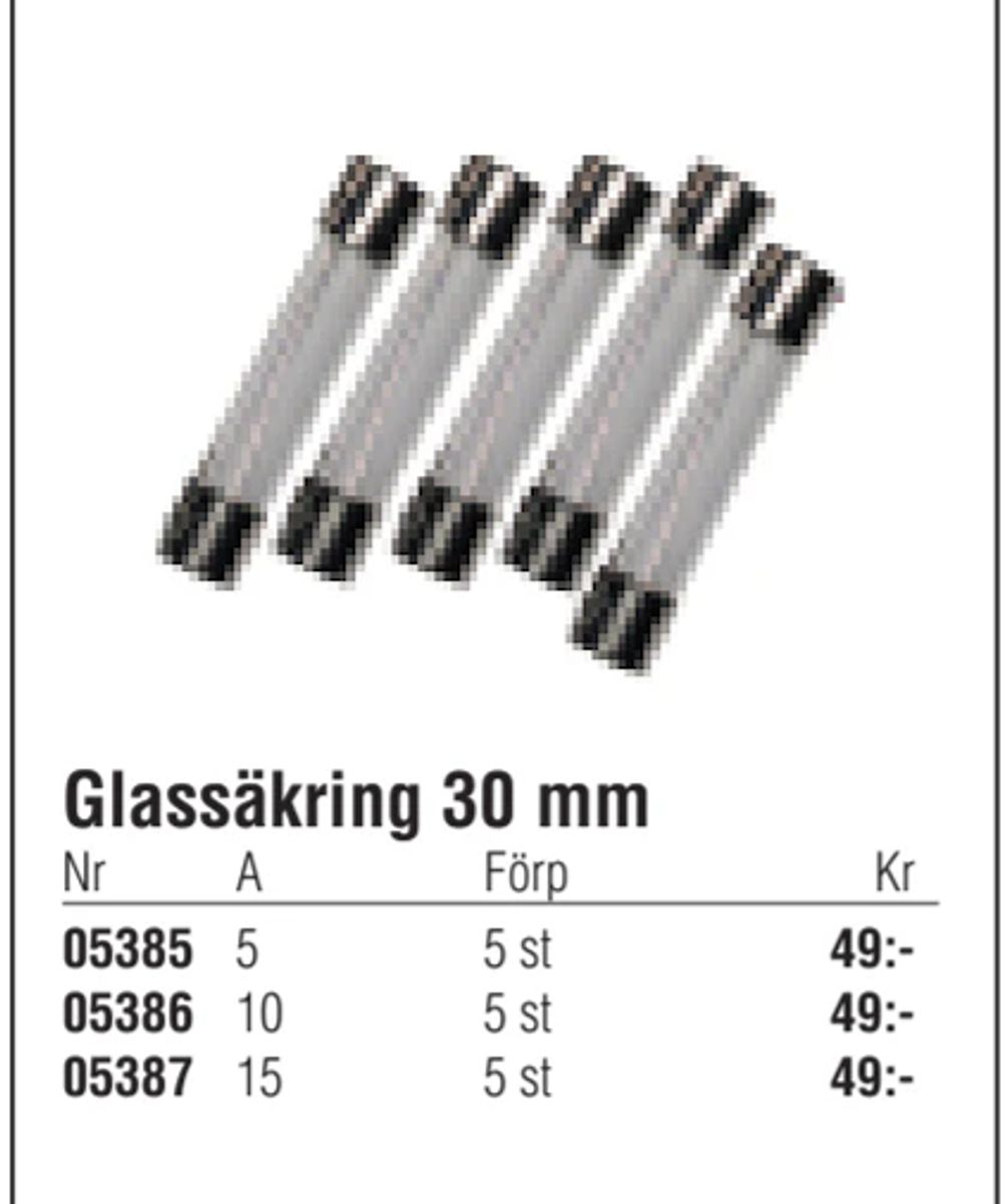 Erbjudanden på Glassäkring 30 mm från Erlandsons Brygga för 49 kr