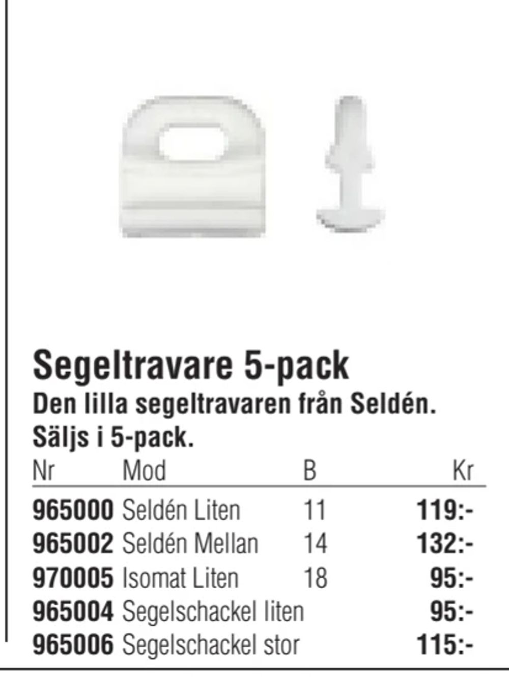 Erbjudanden på Segeltravare 5-pack från Erlandsons Brygga för 95 kr