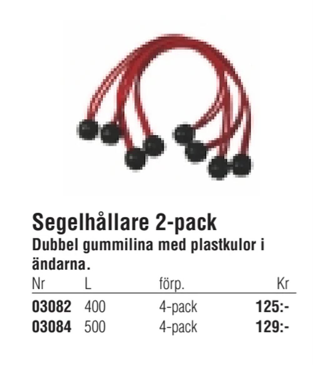 Erbjudanden på Segelhållare 2-pack från Erlandsons Brygga för 125 kr