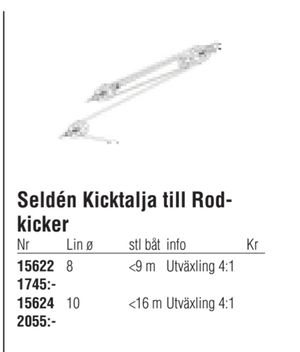 Seldén Kicktalja till Rodkicker