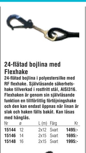 24-flätad bojlina med Flexhake