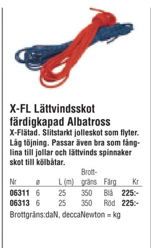 X-FL Lättvindsskot färdigkapad Albatross