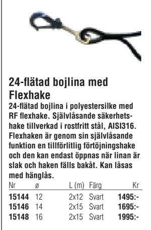 24-flätad bojlina med Flexhake