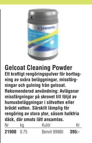 Gelcoat Cleaning Powder