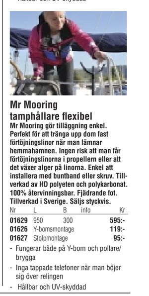 Mr Mooring tamphållare flexibel