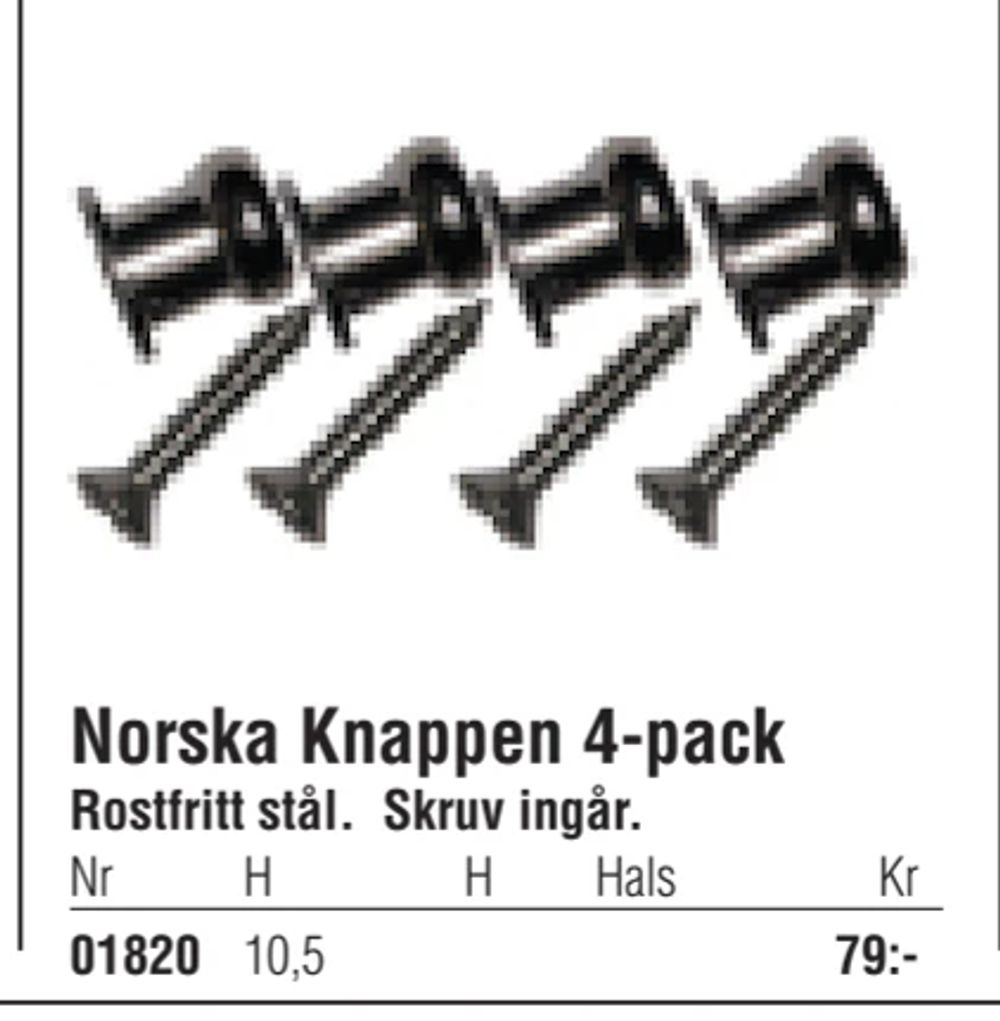 Erbjudanden på Norska Knappen 4-pack från Erlandsons Brygga för 79 kr