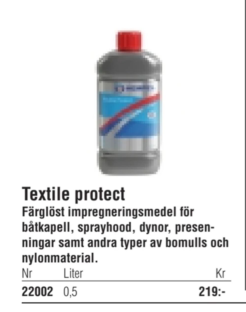 Erbjudanden på Textile protect från Erlandsons Brygga för 219 kr
