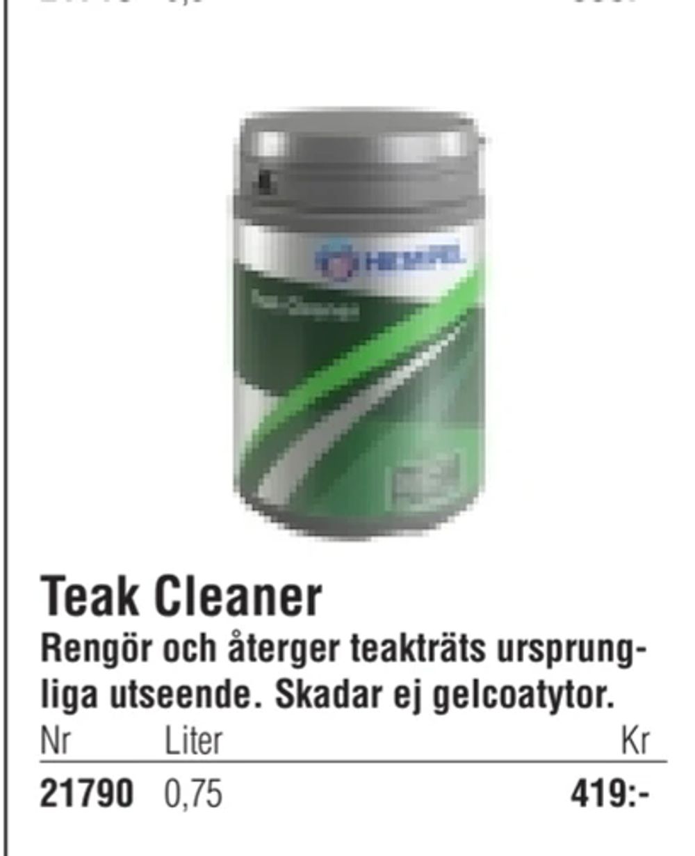 Erbjudanden på Teak Cleaner från Erlandsons Brygga för 419 kr
