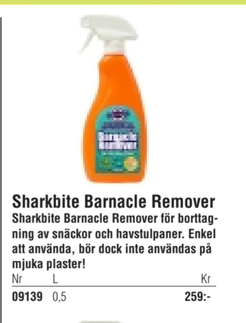 Erbjudanden på Sharkbite Barnacle Remover från Erlandsons Brygga för 259 kr