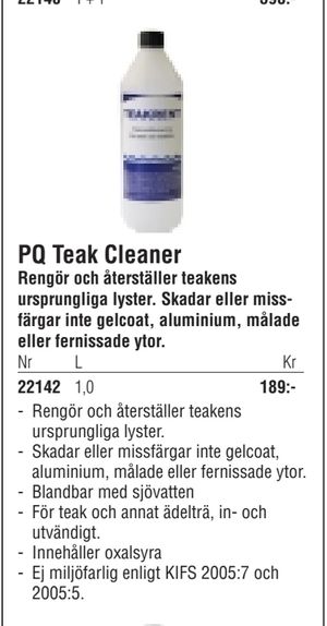 PQ Teak Cleaner