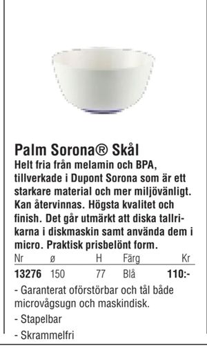 Palm Sorona® Skål