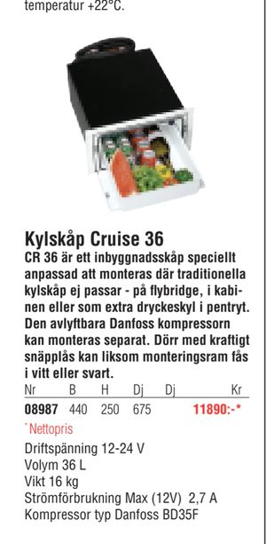 Kylskåp Cruise 36