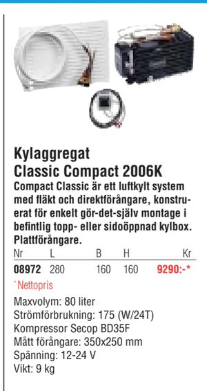 Kylaggregat Classic Compact 2006K