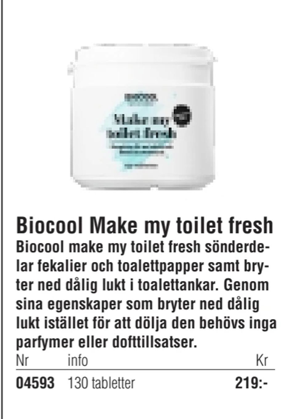 Erbjudanden på Biocool Make my toilet fresh från Erlandsons Brygga för 219 kr