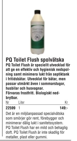 PQ Toilet Flush spolvätska