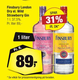 Finsbury London Dry el. Wild Strawberry Gin