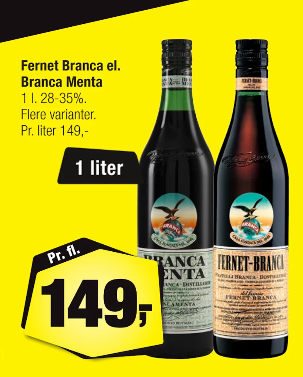 Tilbud på Fernet Branca el. Branca Menta fra Calle til 149 kr.