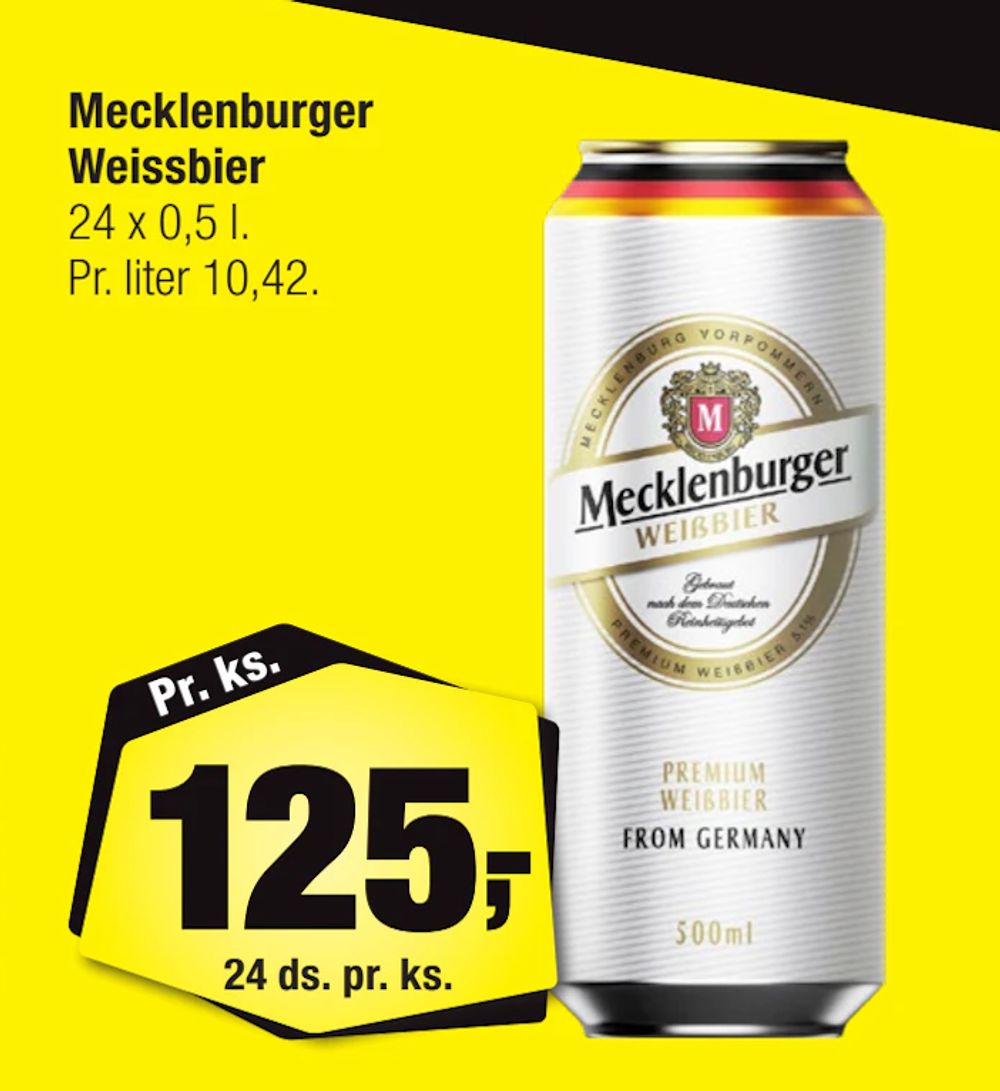 Tilbud på Mecklenburger Weissbier fra Calle til 125 kr.