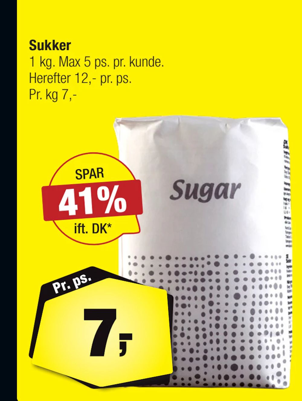Tilbud på Sukker fra Calle til 7 kr.