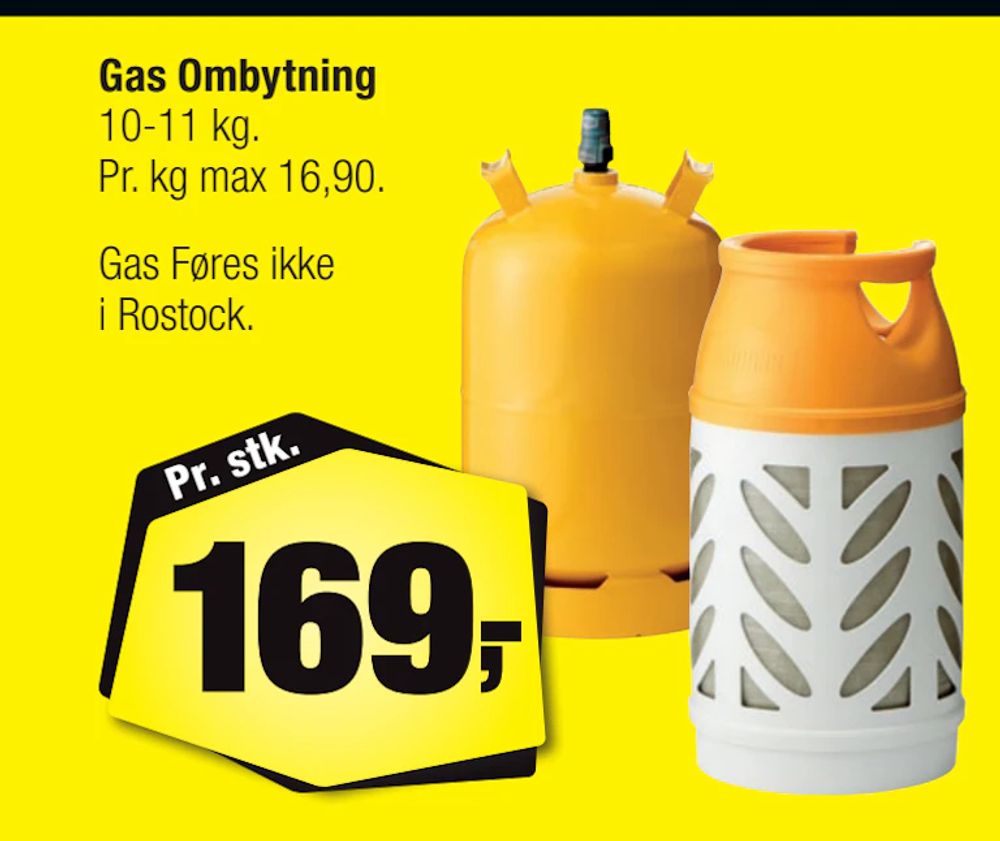 Tilbud på Gas Ombytning fra Calle til 169 kr.