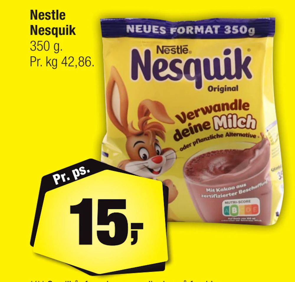 Tilbud på Nestle Nesquik fra Calle til 15 kr.