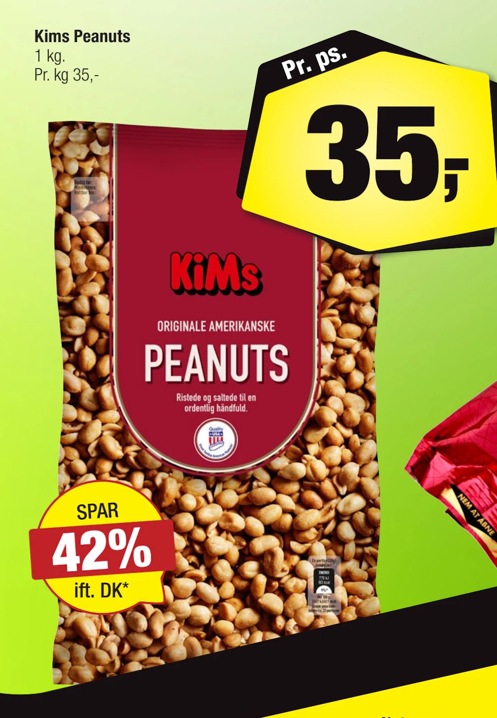 Tilbud på Kims Peanuts fra Calle til 35 kr.