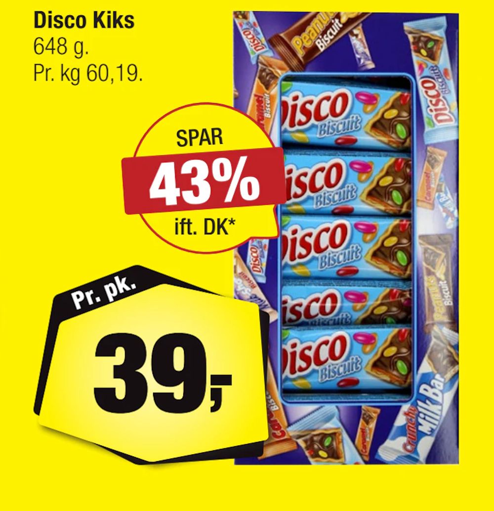 Tilbud på Disco Kiks fra Calle til 39 kr.